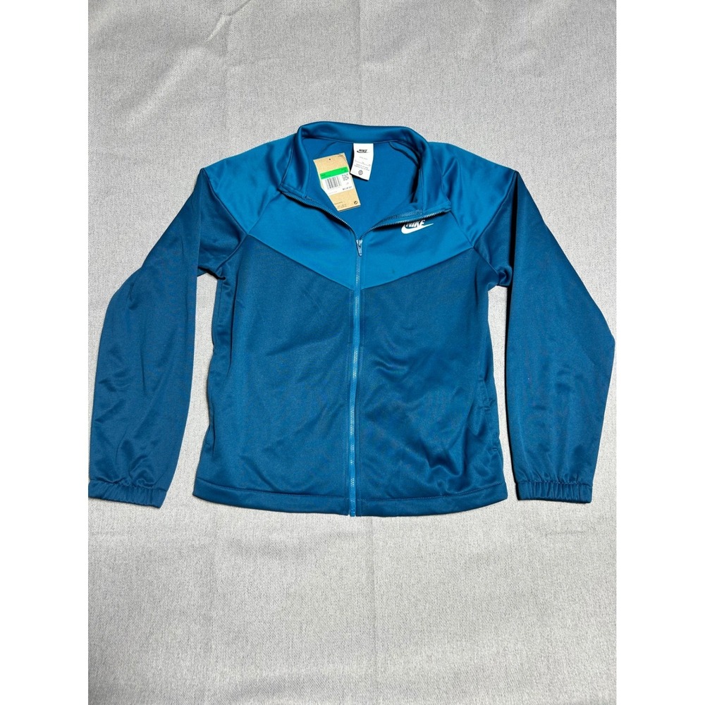 Nike Track Jacket Kids XL Blue Dri-Fit Full Zip Windrunner Style HQ9315-415